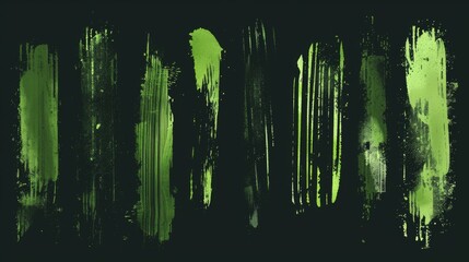 Green grunge strokes, featuring rough and dynamic lines for an edgy look