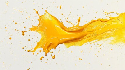 Illustration of a yellow paint splash