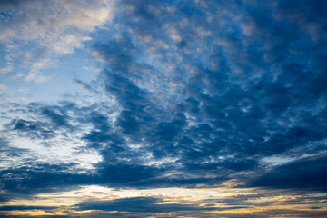 Obraz premium colorful clouds and sky,Dusk, Sunset Sky Clouds in the Evening with colorful Orange, Yellow, Pink and red sunlight and Dramatic storm clouds on Twilight sky,