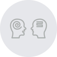 Convergent Thinking Vector Line Grey Circle Grey