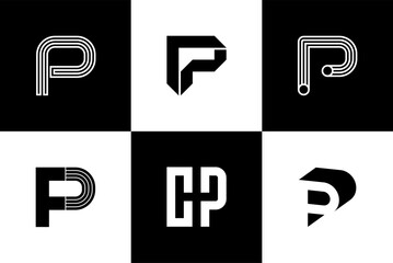 Letter P font design, vector illustration, high quality and standard. Can be used in many types of design work.