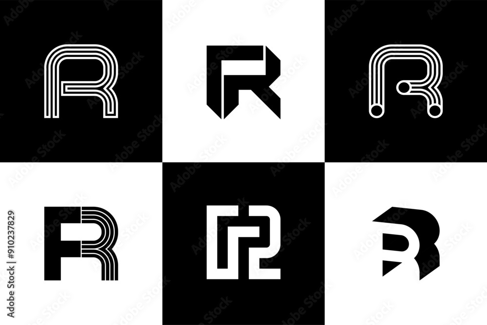 Fototapete letter r font design, vector illustration, high quality and standard. can be used in many types of d