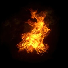 Fiery Glowing Ember Abstract Design. Intense and dynamic fire effect with glowing embers creating a dramatic visual impact against a dark backdrop.