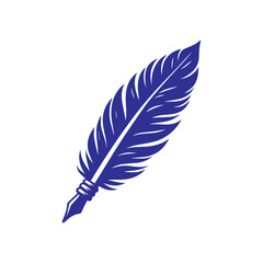 Feather quill pen logo