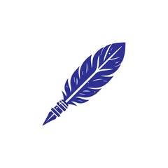 Feather quill pen logo