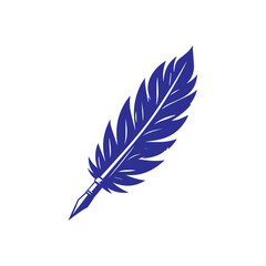 Feather quill pen logo