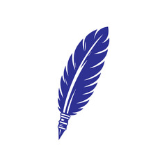 Feather quill pen logo