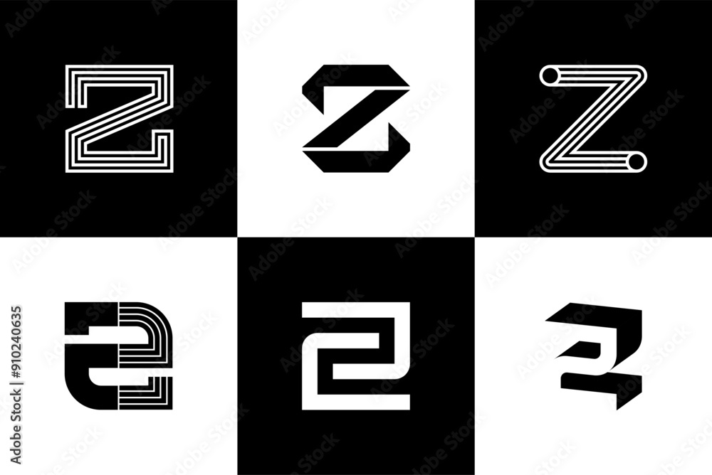 Fototapete letter z font design, vector illustration, high quality and standard. can be used in many types of d