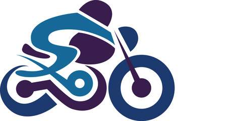 White background with bicycle logo