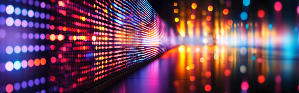 Colorful LED Light Wall Display