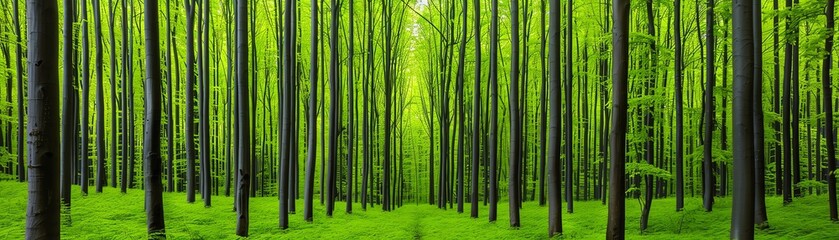 Natural forest with earthy palette, peaceful harmony