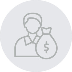 3194-Investor Vector Line Grey Circle Grey