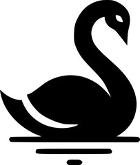 Hand-Drawn Swan Illustration for Creative Artwork