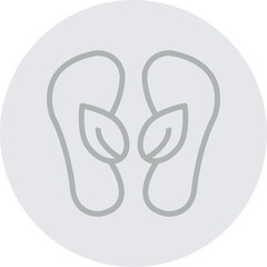 Carbon Footprint Vector Line Grey Circle Grey