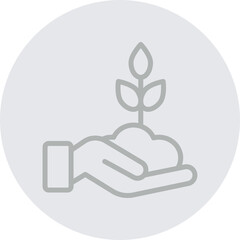 Obraz premium Sustainable Vector Line Grey Circle Grey