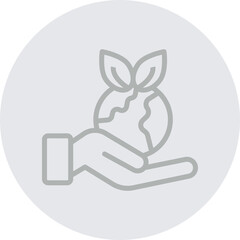 Eco Friendly Vector Line Grey Circle Grey