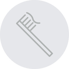 Toothbrushing Vector Line Grey Circle Grey