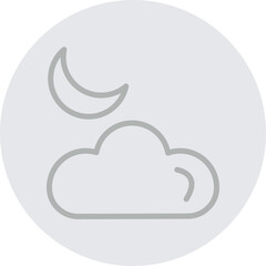 Sleeping Vector Line Grey Circle Grey