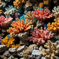 coral reef in sea