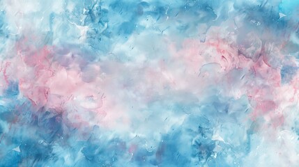 Fototapeta premium Tranquil Pastel Pink and Blue Watercolor Background for Serene Vibes