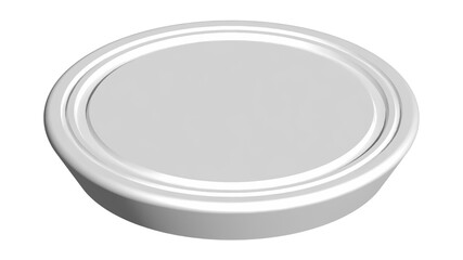 Cylinder or plate silver pedestal podiums and step on transparent background