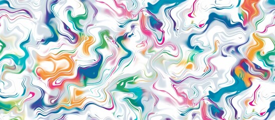 Obraz premium Abstract seamless colorful pattern with abstract curly drops. Floral endless ornament background texture. Vector background.