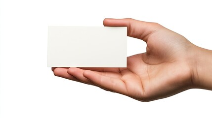 Obraz premium hand holding blank business card business concept