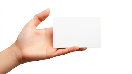 Obraz premium hand holding blank business card business concept