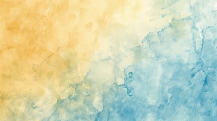 Tranquil Pastel Blue and Yellow Watercolor Background with Serene Vibes