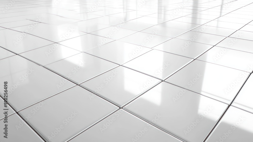 Poster white tile floor