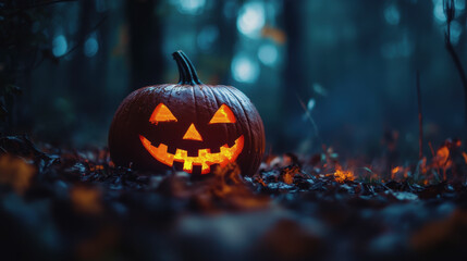 Halloween. Halloween night. pumpkin for Halloween. The creepy pumpkin