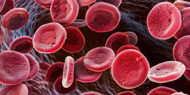 Macro Ovalocyte Red Blood Cells