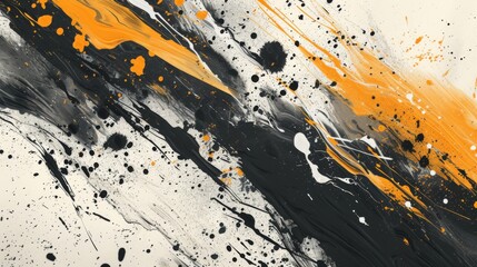 Illustration of ink and paint splatters