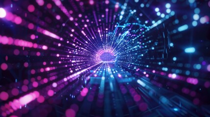 Obraz premium Abstract Tunnel of Light