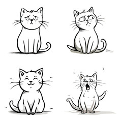 Illustration of a cute cat