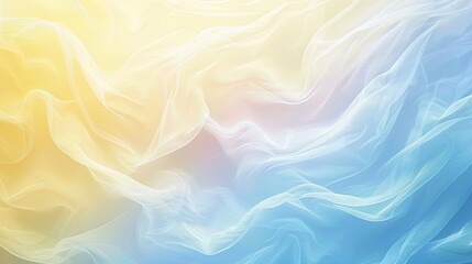 Obraz premium Serene Pastel Yellow and Blue Gradient Background for Relaxation and Wellness