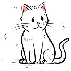 Illustration of a cute cat