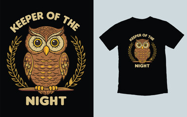 Vector cute kawali owl t-shirt design. Vintage, Rettro, Sunset, owl, t shirt graphics resources.
