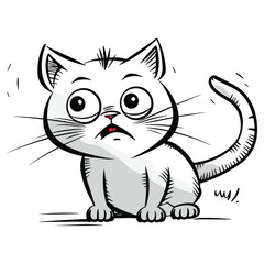 Illustration of a cute cat