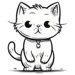 Illustration of a cute cat