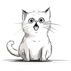 Illustration of a cute cat