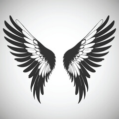 Fototapeta premium wings vector flat illustration