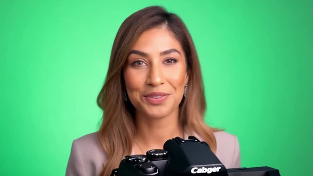 This Content creator demonstrates camera setup for aspiring photographers.