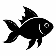 Fototapeta premium Goldfish Black silhouette
