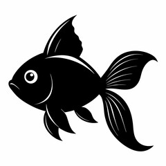 Fototapeta premium Goldfish Black silhouette