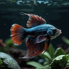 Fototapeta premium Betta: Pez de Colores