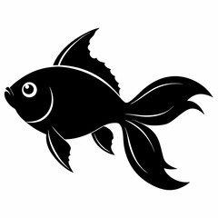 Obraz premium Goldfish Black silhouette