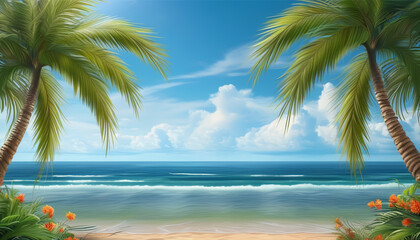 An abstract wallpaper background, 2 dimensional, bright summer