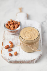 peanut butter, nut butter in a jar, peanuts, healthy eating