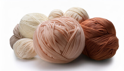ball of yarn for knitting on a white background